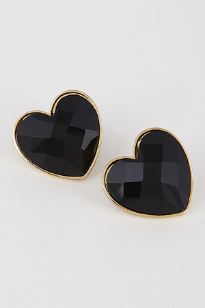 Cute Love Inspired Heart Stud Earrings 6GAC4